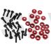  LX0797  Lynx Stepped Frame Screw Set - Red - 20 T-REX 600-700-800 